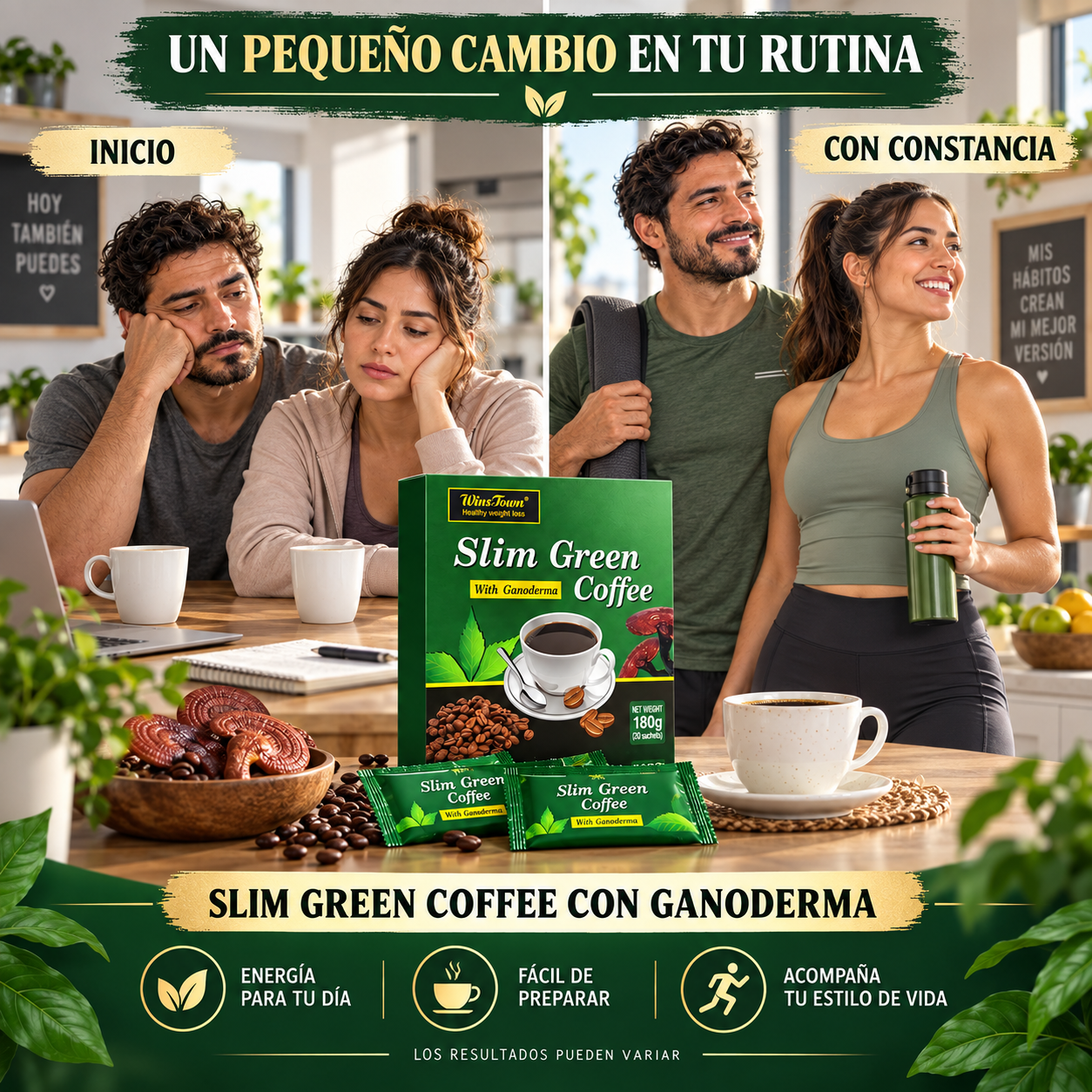 Slim Green Coffee con Ganoderma