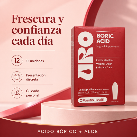 URO: ÓVULO DE ÁCIDO BÓRICO - 12 UNIDADES - POR CAJITA