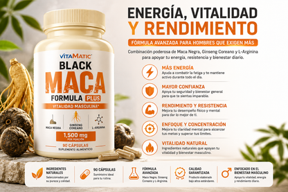 BLACK MACA (MACA NEGRA PERUANA ) X 90 CÁPSULAS