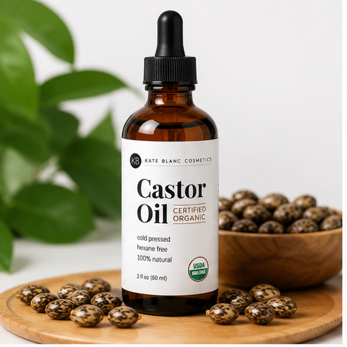 ACEITE DE CASTOR OIL ORGÁNICO PREMIUM – 100% PURO, PRENSADO EN FRÍO PARA CABELLO, PESTAÑAS, CEJAS Y PIEL.